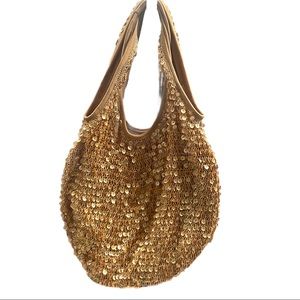 Crochet Sequin Shoulder Bag Purse